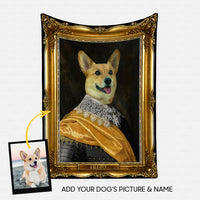 Thumbnail for Personalized Dog Gift Idea - Royal Dog's Portrait 51 For Dog Lovers - Fleece Blanket