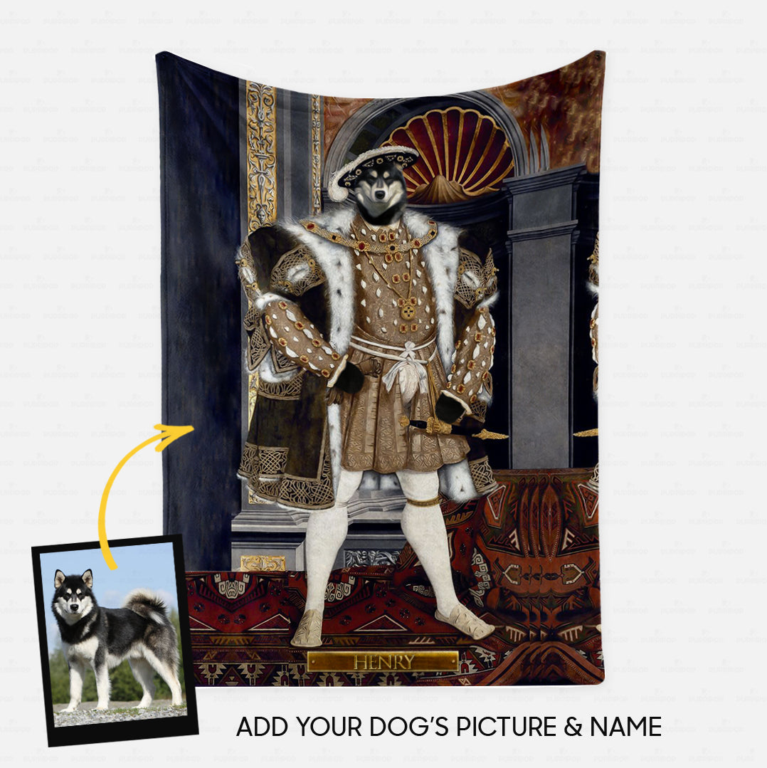 Personalized Dog Gift Idea - Royal Dog's Portrait 54 For Dog Lovers - Fleece Blanket
