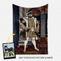 Thumbnail for Personalized Dog Gift Idea - Royal Dog's Portrait 54 For Dog Lovers - Fleece Blanket