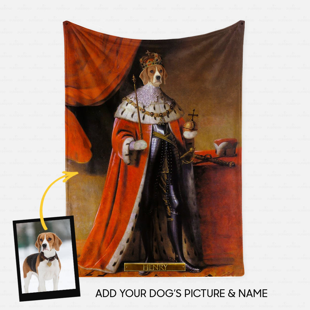 Personalized Dog Gift Idea - Royal Dog's Portrait 56 For Dog Lovers - Fleece Blanket