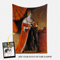 Thumbnail for Personalized Dog Gift Idea - Royal Dog's Portrait 56 For Dog Lovers - Fleece Blanket