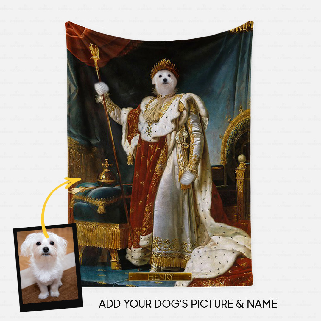 Personalized Dog Gift Idea - Royal Dog's Portrait 57 For Dog Lovers - Fleece Blanket