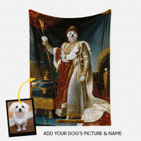 Thumbnail for Personalized Dog Gift Idea - Royal Dog's Portrait 57 For Dog Lovers - Fleece Blanket