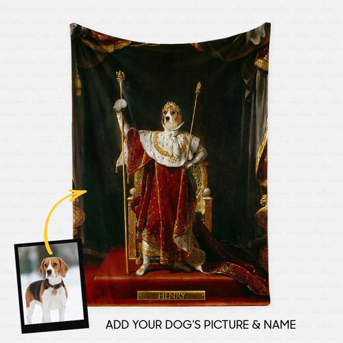 Personalized Dog Gift Idea - Royal Dog's Portrait 58 For Dog Lovers - Fleece Blanket