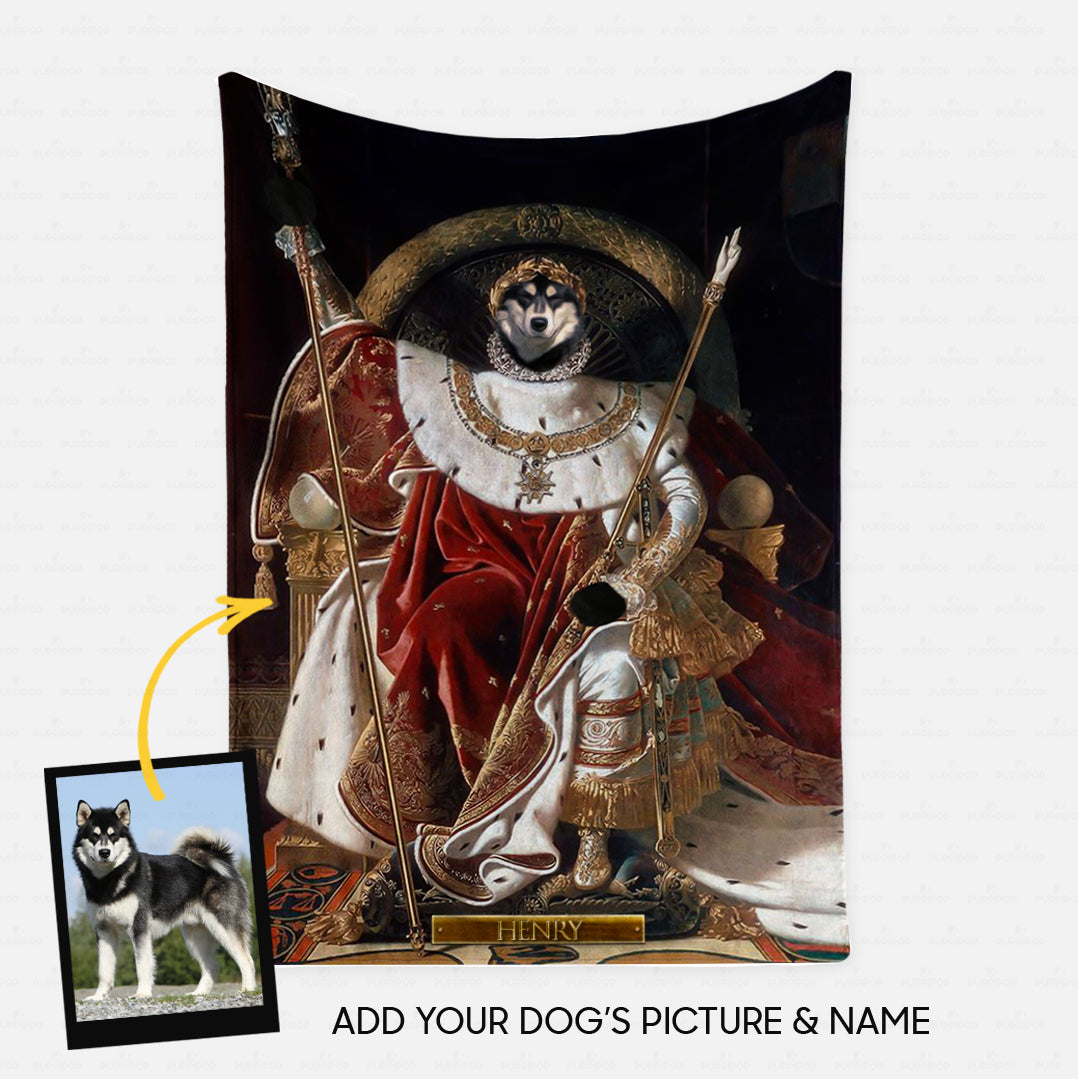 Personalized Dog Gift Idea - Royal Dog's Portrait 59 For Dog Lovers - Fleece Blanket