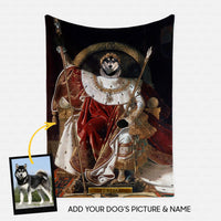 Thumbnail for Personalized Dog Gift Idea - Royal Dog's Portrait 59 For Dog Lovers - Fleece Blanket