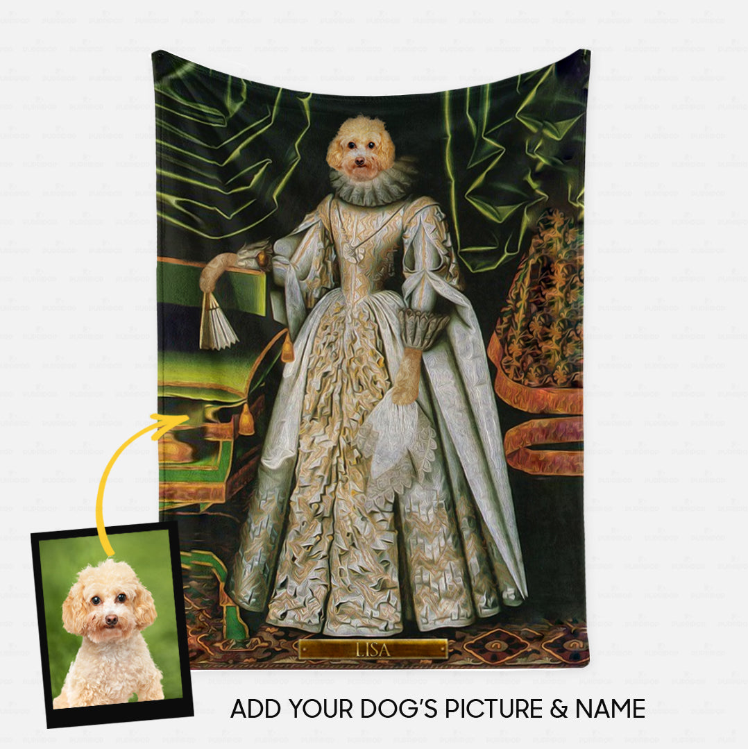 Personalized Dog Gift Idea - Royal Dog's Portrait 61 For Dog Lovers - Fleece Blanket