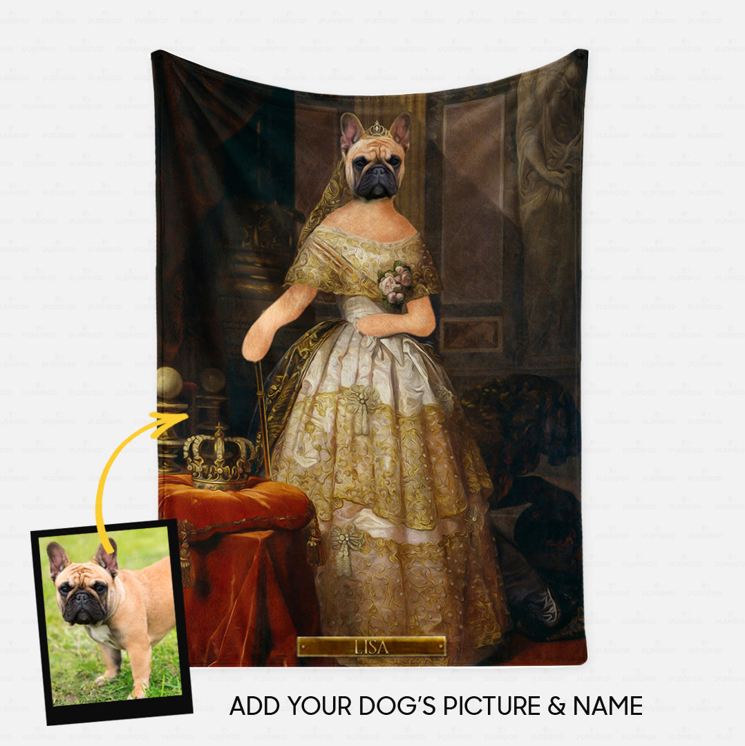 Personalized Dog Gift Idea - Royal Dog's Portrait 63 For Dog Lovers - Fleece Blanket