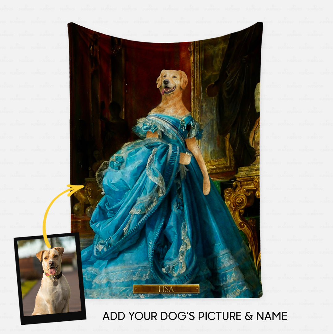 Personalized Dog Gift Idea - Royal Dog's Portrait 66 For Dog Lovers - Fleece Blanket