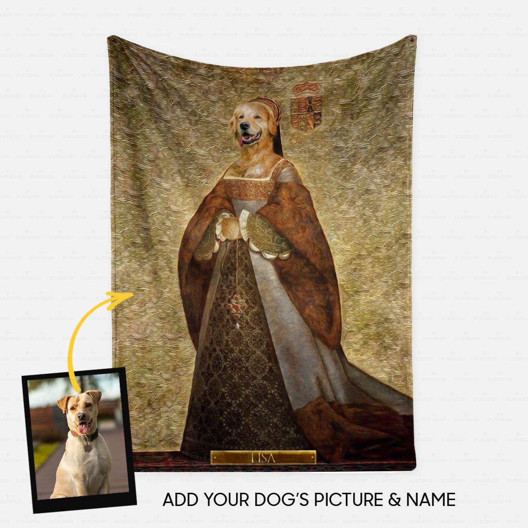 Personalized Dog Gift Idea - Royal Dog's Portrait 67 For Dog Lovers - Fleece Blanket