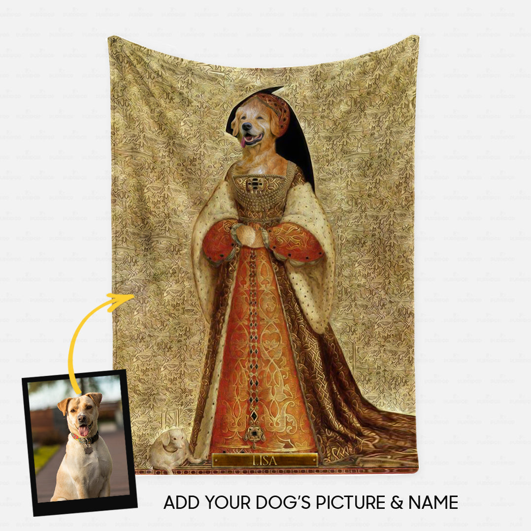 Personalized Dog Gift Idea - Royal Dog's Portrait 68 For Dog Lovers - Fleece Blanket