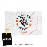 Thumbnail for Personalized Dog Gift Idea - The Boss Of Me Orange Paws For Dog Lovers - Fleece Blanket