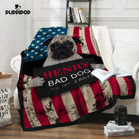 Thumbnail for Personalized Dog Gift Idea - Pug The Bad Dog For Dog Lovers - Fleece Blanket