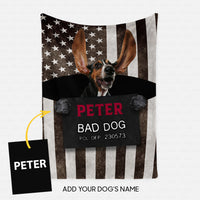 Thumbnail for Personalized Dog Gift Idea - Bad Long Big Ears Dog For Dog Lovers - Fleece Blanket