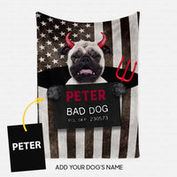 Thumbnail for Personalized Dog Gift Idea - Bad Evil Pug For Dog Lovers - Fleece Blanket