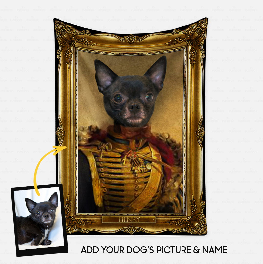 Personalized Dog Gift Idea - Royal Dog's Portrait 14 For Dog Lovers - Fleece Blanket