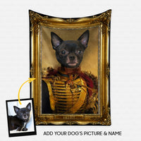 Thumbnail for Personalized Dog Gift Idea - Royal Dog's Portrait 14 For Dog Lovers - Fleece Blanket