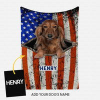 Thumbnail for Personalized Dog Gift Idea - Dog Looks Angry For Dog Lovers - Fleece Blanket