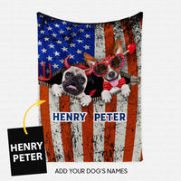 Thumbnail for Personalized Dog Gift Idea - Bad Evil Pug And Dog With Red Bow For Dog Lovers - Fleece Blanket