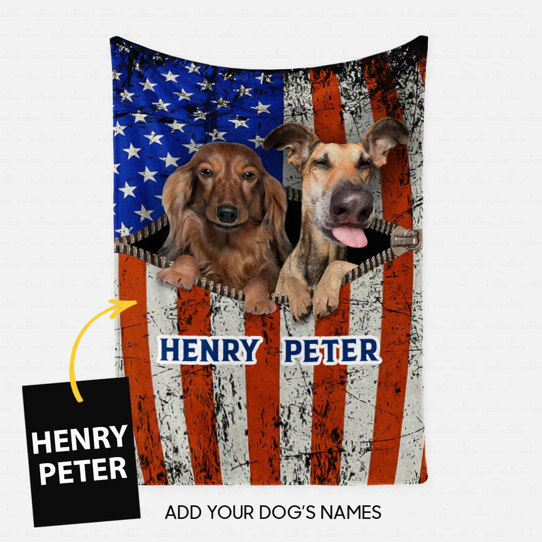 Personalized Dog Gift Idea - Angry Dog With Mowing Dog For Dog Lovers - Fleece Blanket