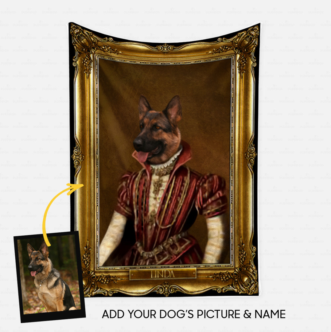 Personalized Dog Gift Idea - Royal Dog's Portrait 30 For Dog Lovers - Fleece Blanket