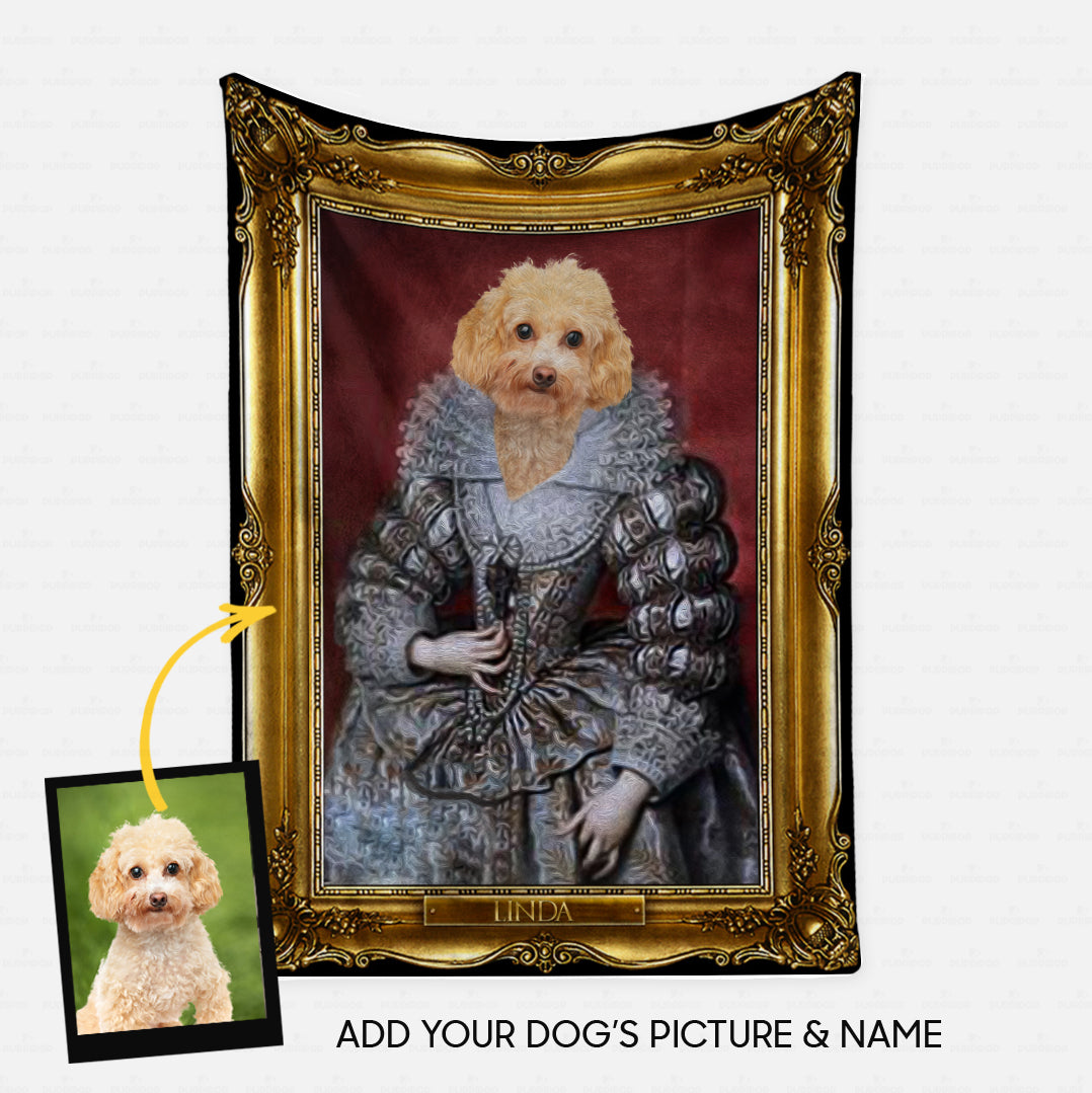 Personalized Dog Gift Idea - Royal Dog's Portrait 32 For Dog Lovers - Fleece Blanket