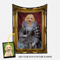 Thumbnail for Personalized Dog Gift Idea - Royal Dog's Portrait 32 For Dog Lovers - Fleece Blanket