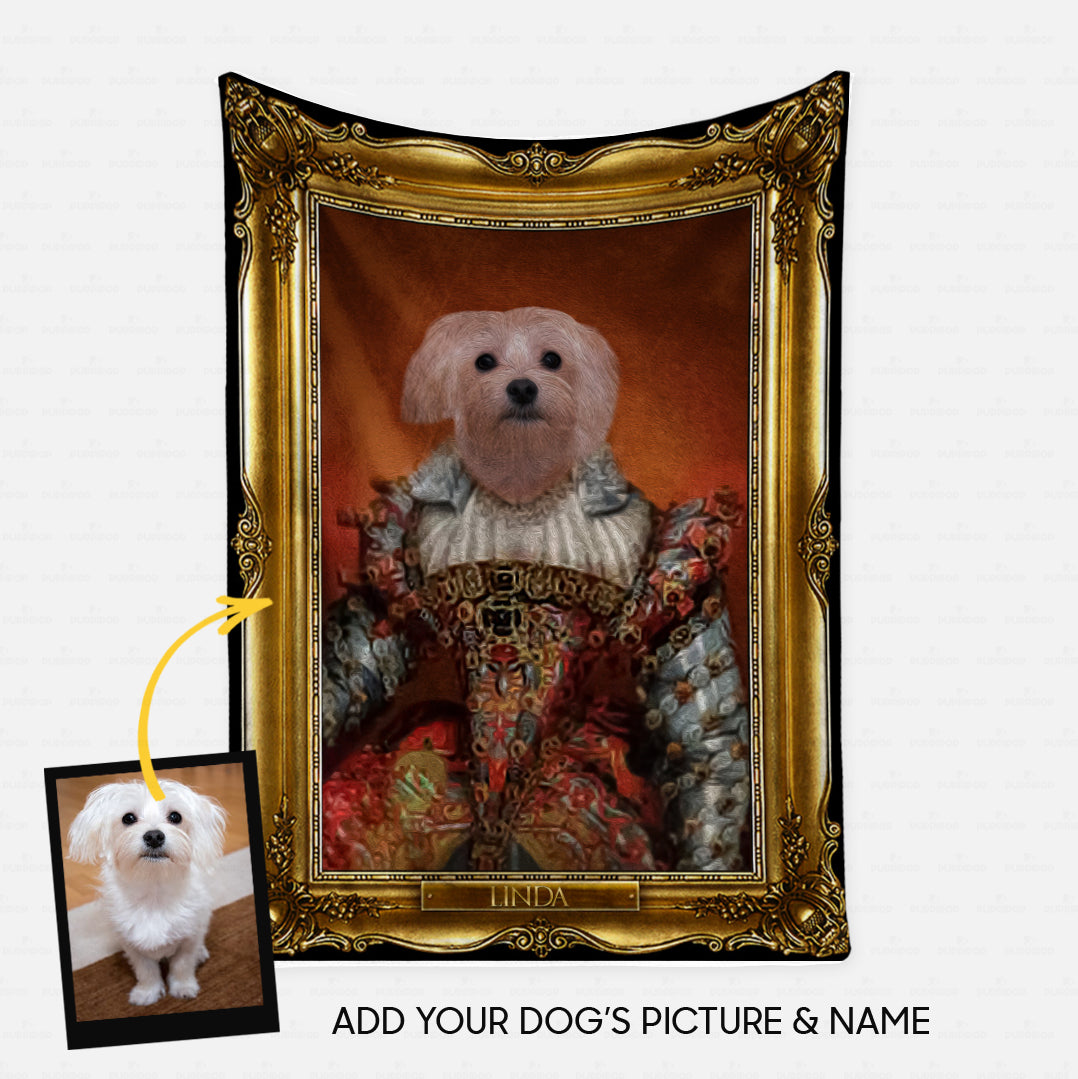 Personalized Dog Gift Idea - Royal Dog's Portrait 33 For Dog Lovers - Fleece Blanket