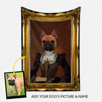 Thumbnail for Personalized Dog Gift Idea - Royal Dog's Portrait 35 For Dog Lovers - Fleece Blanket