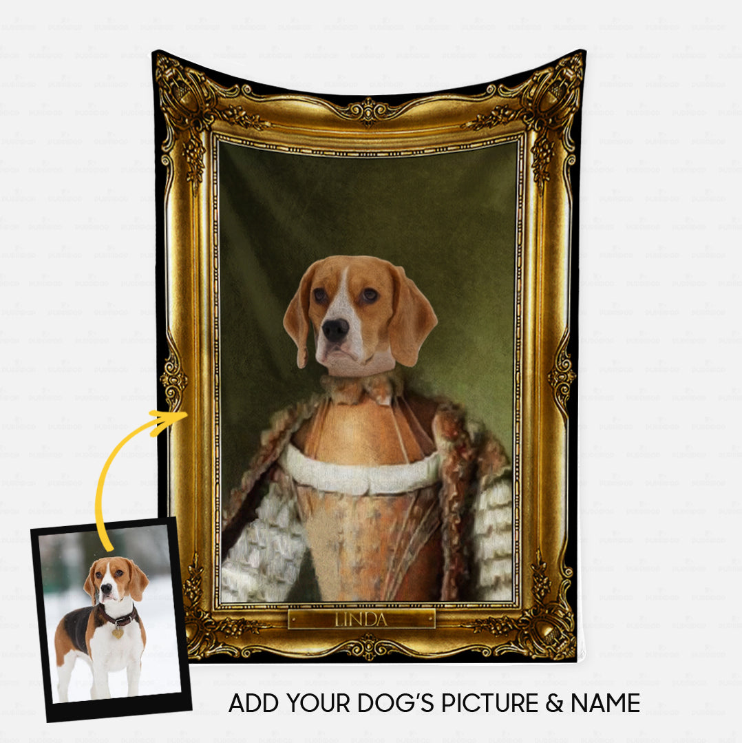 Personalized Dog Gift Idea - Royal Dog's Portrait 37 For Dog Lovers - Fleece Blanket