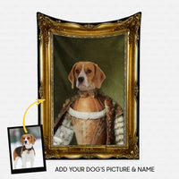 Thumbnail for Personalized Dog Gift Idea - Royal Dog's Portrait 37 For Dog Lovers - Fleece Blanket