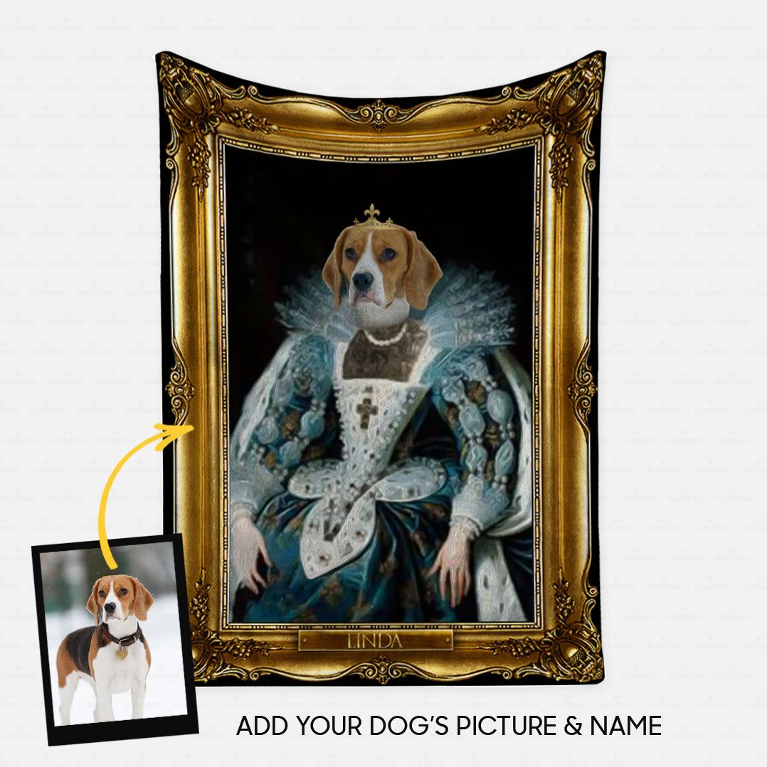 Personalized Dog Gift Idea - Royal Dog's Portrait 38 For Dog Lovers - Fleece Blanket