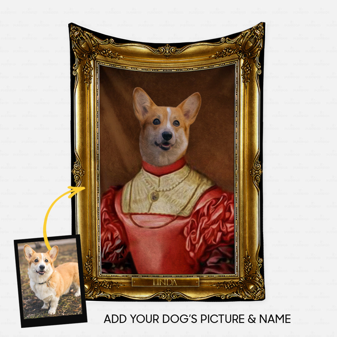 Personalized Dog Gift Idea - Royal Dog's Portrait 40 For Dog Lovers - Fleece Blanket