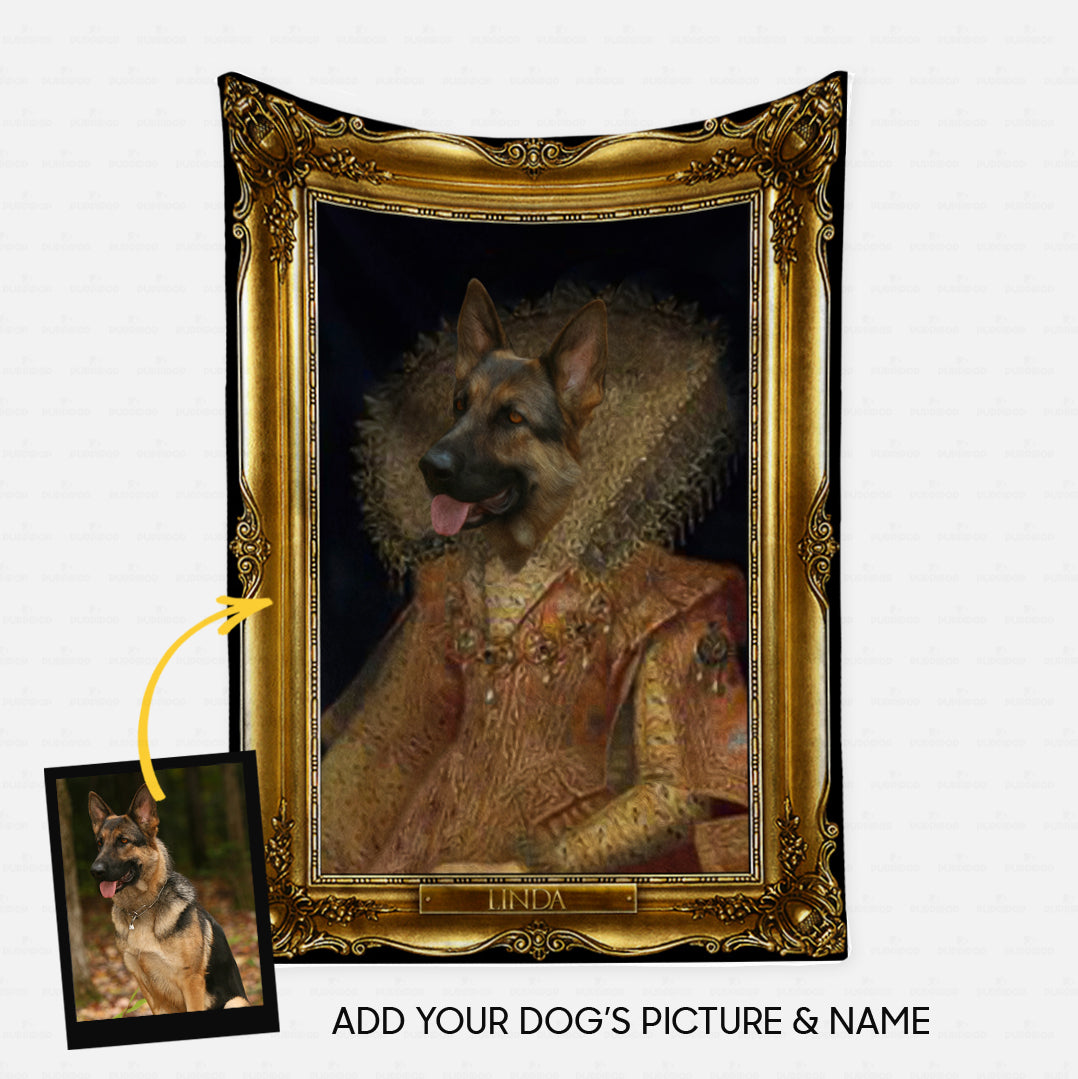 Personalized Dog Gift Idea - Royal Dog's Portrait 41 For Dog Lovers - Fleece Blanket