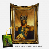 Thumbnail for Personalized Dog Gift Idea - Royal Dog's Portrait For Dog Lovers - Fleece Blanket