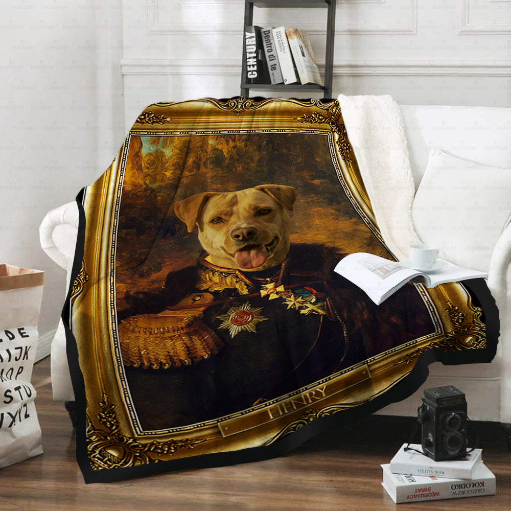 Personalized Dog Gift Idea - Royal Dog's Portrait 45 For Dog Lovers - Fleece Blanket
