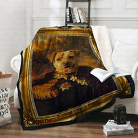 Thumbnail for Personalized Dog Gift Idea - Royal Dog's Portrait 45 For Dog Lovers - Fleece Blanket