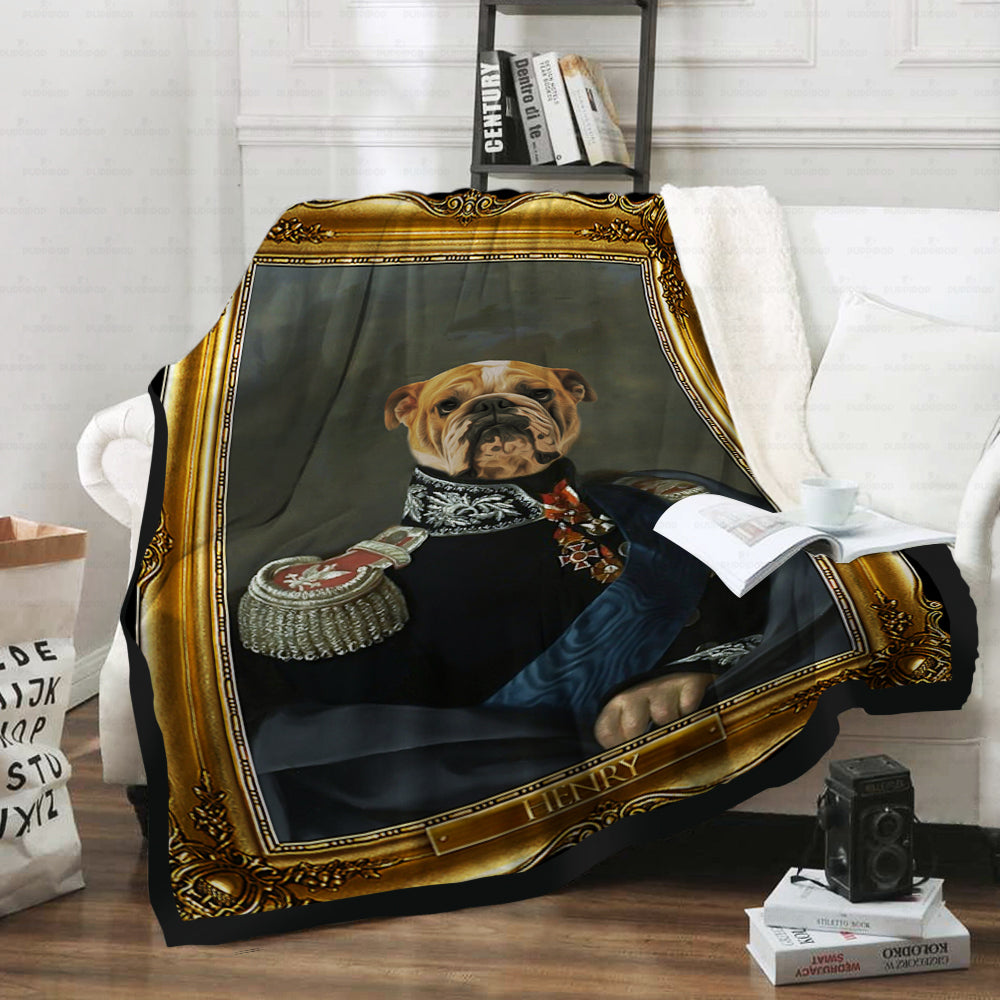 Personalized Dog Gift Idea - Royal Dog's Portrait 48 For Dog Lovers - Fleece Blanket