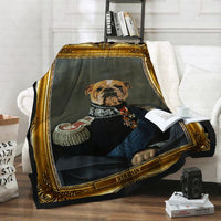 Thumbnail for Personalized Dog Gift Idea - Royal Dog's Portrait 48 For Dog Lovers - Fleece Blanket