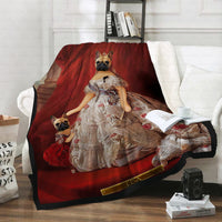 Thumbnail for Personalized Dog Gift Idea - Royal Dog's Portrait 64 For Dog Lovers - Fleece Blanket