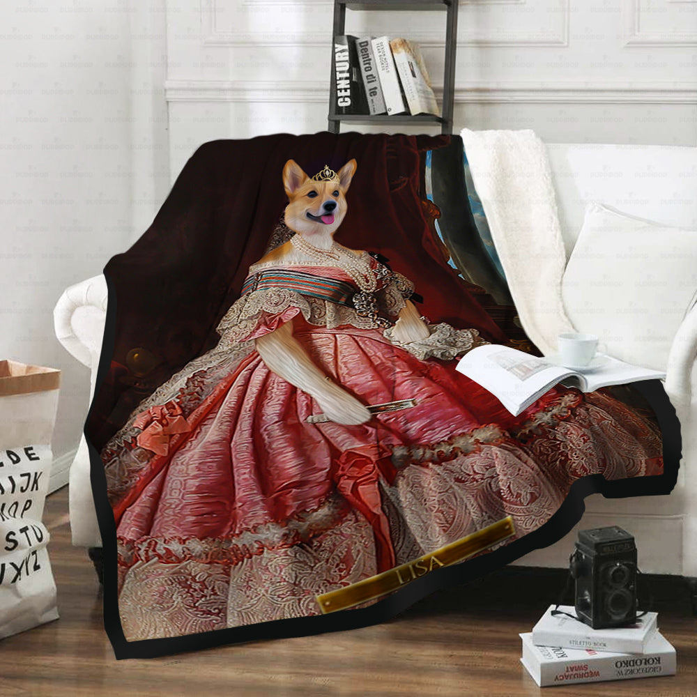 Personalized Dog Gift Idea - Royal Dog's Portrait 65 For Dog Lovers - Fleece Blanket