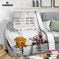 Thumbnail for Personalized Dog Gift Idea - 2 Dogs Every Snack You Make For Dogs Lovers - Fleece Blanket