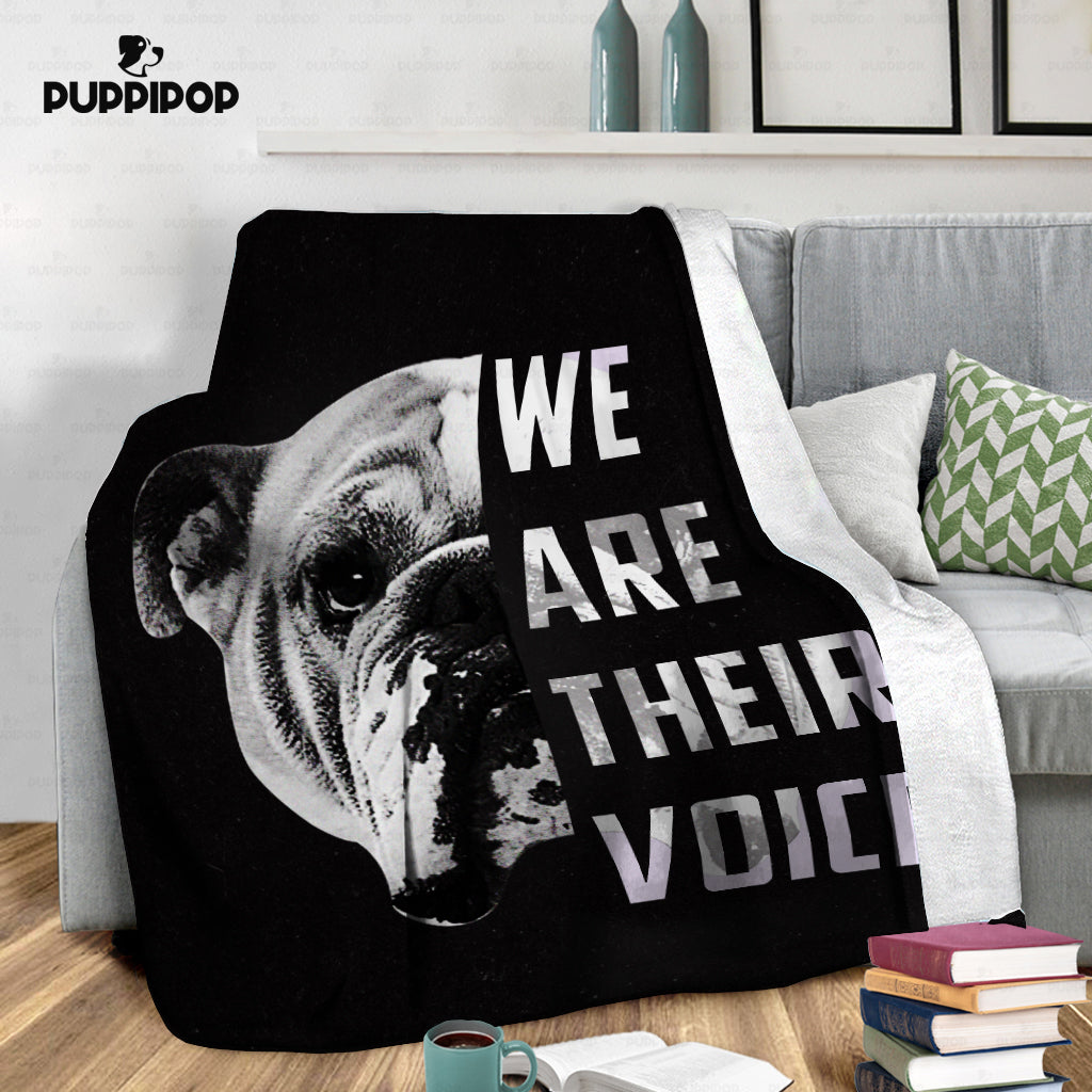 Personalized Dog Gift Idea - We Are Their Voice 2 For Dog Lovers - Fleece Blanket