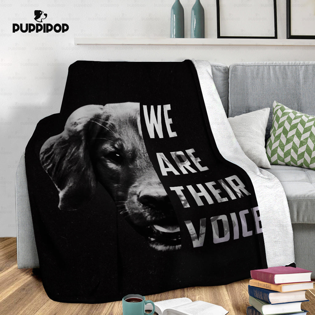 Personalized Dog Gift Idea - We Are Their Voice For Dog Lovers - Fleece Blanket