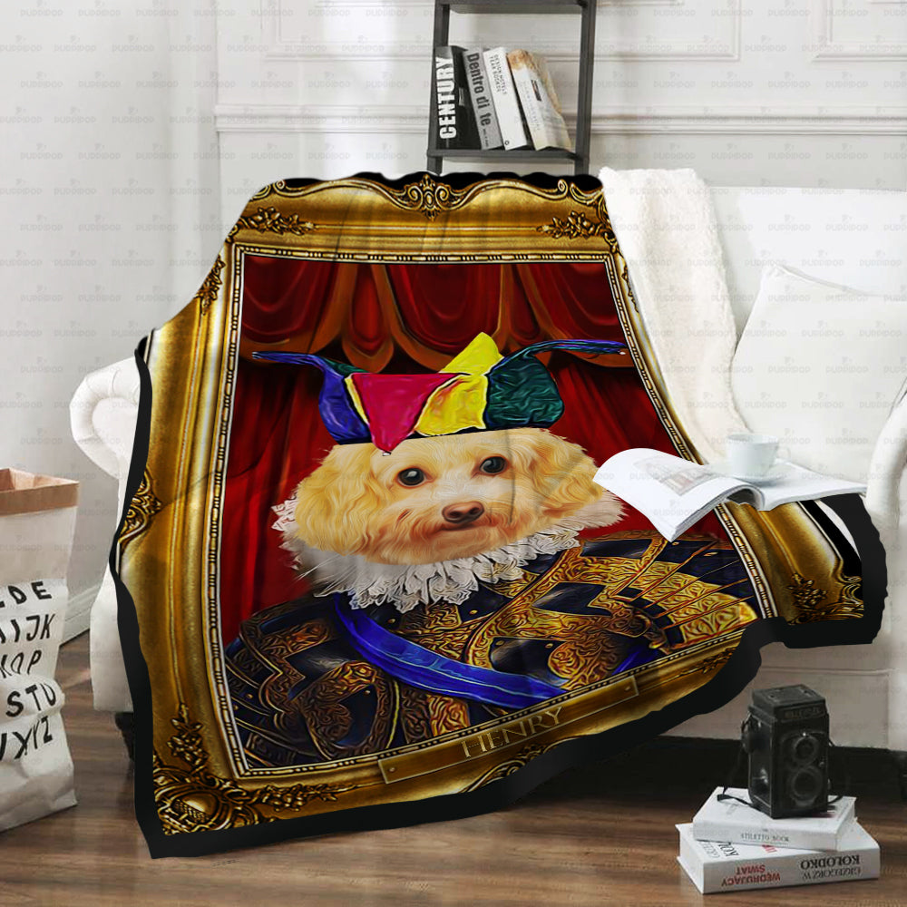 Personalized Dog Gift Idea - Royal Dog's Portrait 17 For Dog Lovers - Fleece Blanket