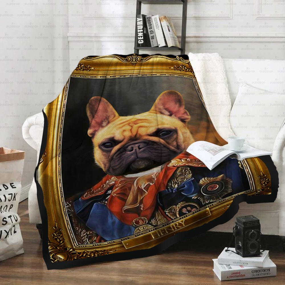 Personalized Dog Gift Idea - Royal Dog's Portrait 16 For Dog Lovers - Fleece Blanket