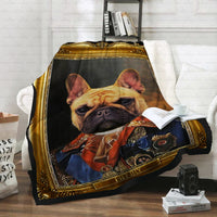 Thumbnail for Personalized Dog Gift Idea - Royal Dog's Portrait 16 For Dog Lovers - Fleece Blanket