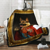 Thumbnail for Personalized Dog Gift Idea - Royal Dog's Portrait 18 For Dog Lovers - Fleece Blanket