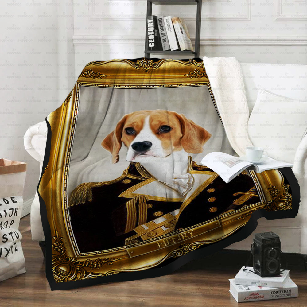 Personalized Dog Gift Idea - Royal Dog's Portrait 19 For Dog Lovers - Fleece Blanket