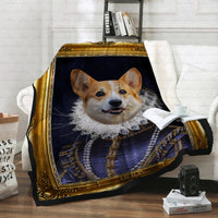 Thumbnail for Personalized Dog Gift Idea - Royal Dog's Portrait 28 For Dog Lovers - Fleece Blanket